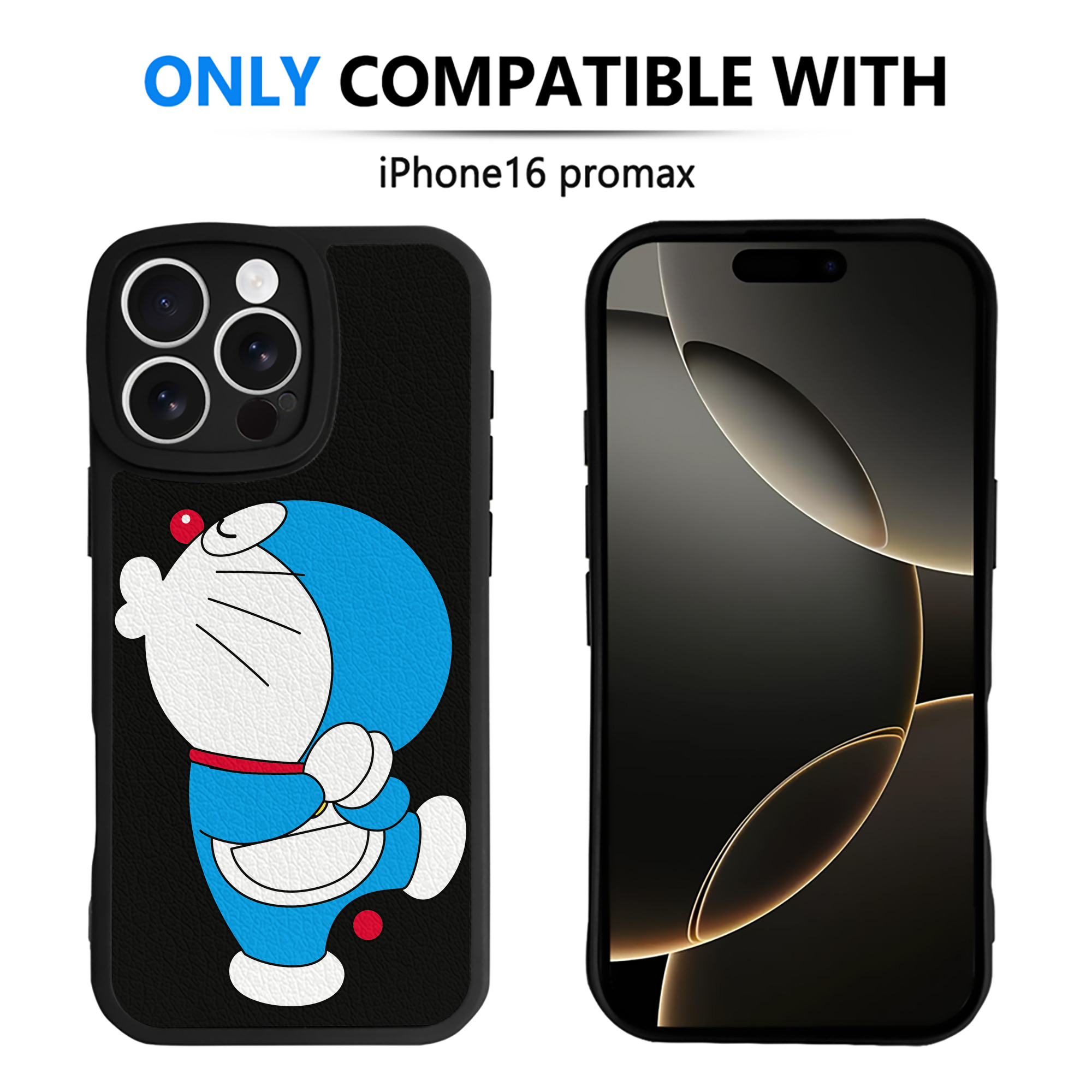 （画像用） ドラえもん Doraemon 【iPhone 16シリーズ対応】シリコンスマホケース（レザー調） 材質：シリコン